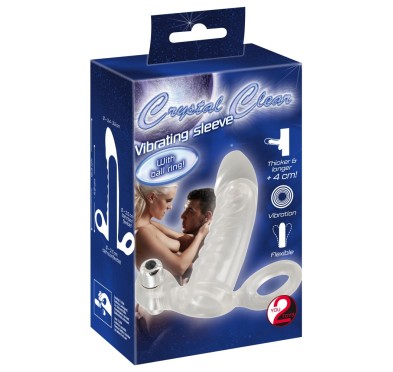 Crystal Clear Vibrating Sleeve